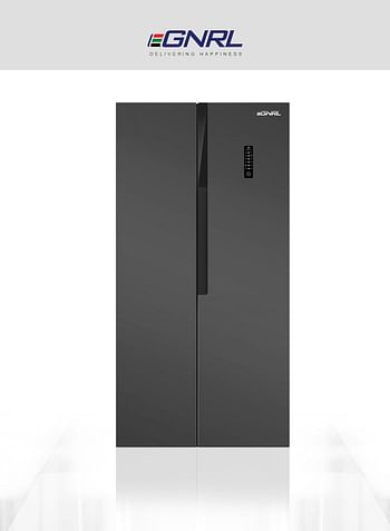 EGNRL 650 Liters Side By Side Inverter Based Refrigerator-Freezer ‎With Digital Control And Temperature Display, No-Frost, LED-light EGR820S Inox