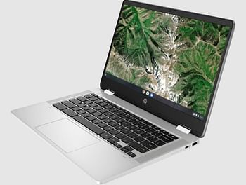 Hp ChromeBook 14a-ca0036nr - Intel Celeron Processor - 4GB RAM - 64GB Storage - 14 Inch HD Touch x360 Display - Windows 10 - Silver