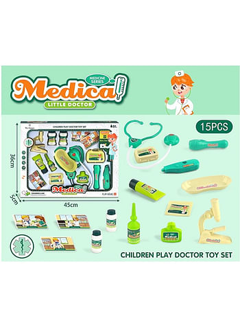 We Happy Pretend Play Doctor Set Fun Medical Playset Toys, Toddler House Call Doctor Kit, Comes in Assorted Designs - 18 Pieces