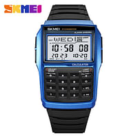 SKMEI 2255 Men's Digital Watch fashion Outdoor Sport Man Clock Silicone strap business Watch - Blue