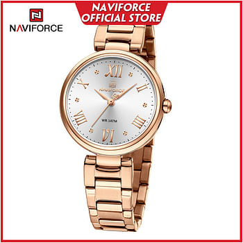 NAVIFORCE 5030 Original Stainless Steel Ladies Analog Women Watch 2023 New RG/RG