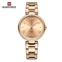 NAVIFORCE 5030 Original Stainless Steel Ladies Analog Women Watch 2023 New RG/RG