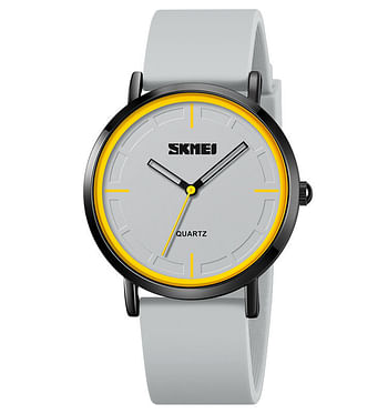 Skmei 2050 silica gel slim wrist watches analog quartz for men - Grey