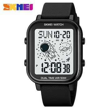 SKMEI 1971 Fashion 2Time Digital 5Bar Waterproof Quartz Sport Watch For Men- Gold