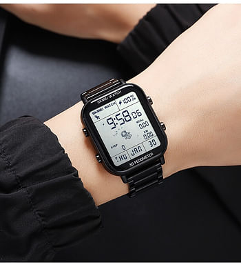 SKMEI 1888 Digital Watch Men's Casual Stopwatch Alarm Clock Countdown Military Digital Watch - Silver