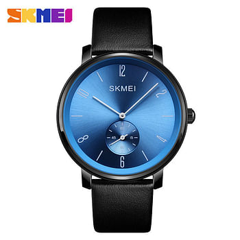 Skmei 1398 Original Analog Ultra Thick Quartz watch for men - Black Band and Black Dial