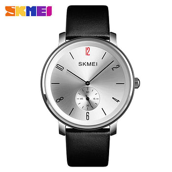 Skmei 1398 Original Analog Ultra Thick Quartz watch for men - Black Band and Black Dial