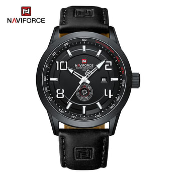 NaviForce NF9229 Classic Business Luminous Date Day Function Analogue Quartz Wristwatch For Men Brown And Black