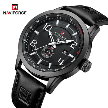 NaviForce NF9229 Classic Business Luminous Date Day Function Analogue Quartz Wristwatch For Men Brown And Black