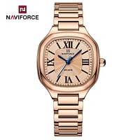 Naviforce NF5042 Emme Square Stainless Steel Men's Watch 31mm - Rosegold