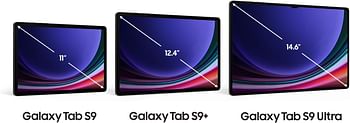 Samsung Galaxy Tab S9 WiFi Android Tablet, 8GB RAM, 128GB Storage MicroSD Slot, S Pen Included, Graphite