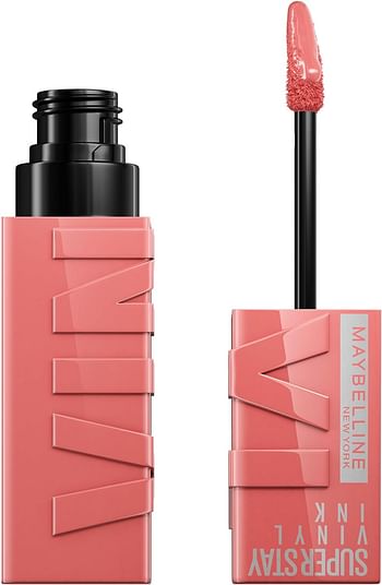 Maybelline New York Super Stay Vinyl Ink Nudes Longwear Transfer Proof Gloss Lipstick, Charmed