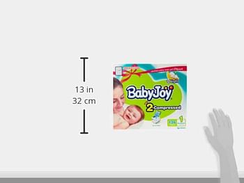 حفاضات مضغوطة ×2 من بيبي جوي، عبوة كبيرة، مقاس 1 للاطفال حديثي الولادة، عدد 136 قطعة، للاطفال حتى وزن 4 كجم