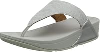 FitFlop Lulu Glitz Toe-post Sandals womens Flip-Flop 40 EU - Silver