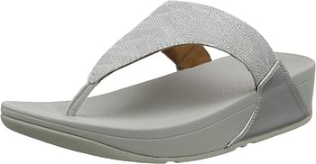 FitFlop Lulu Glitz Toe-post Sandals womens Flip-Flop 40 EU - Silver