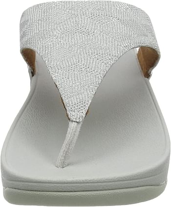 FitFlop Lulu Glitz Toe-post Sandals womens Flip-Flop 40 EU - Silver