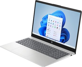 HP Laptop 15-fd0029nx 15.6 Inch FHD, Intel Core i5-1334U 13th Gen Intel Iris Xe Graphics 8GB RAM 512GB SSD Windows 11 Home -Natural silver