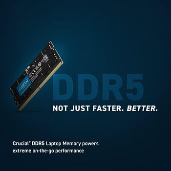 Crucial DDR5 4800MHz SODIMM (2 x 32GB) Ram (CT2K32G48C40S5) 64GB