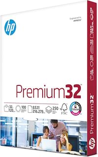 HP Papers HP Papers 8.5 x 11 Paper Premium 32 lb 1 Ream - 250 Sheets 100 Bright Made in USA - FSC Certified 113500R