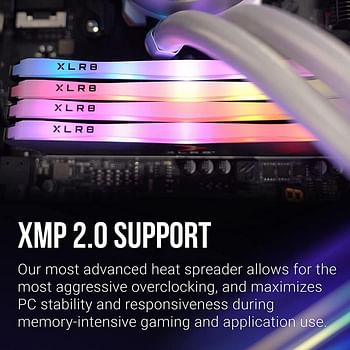 بي ان واي للالعاب  16 جيجابايت 2x8 جيجا بايتXLR8 ذاكرة الوصول العشوائي EPIC X RGB DDR4 3200MHz لسطح المكتب MD16GK2D4320016XRGB،  16 جيجابايت (2x8 جيجابايت) 3200 ميجا هرتز