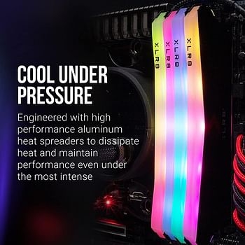 بي ان واي للالعاب  16 جيجابايت 2x8 جيجا بايتXLR8 ذاكرة الوصول العشوائي EPIC X RGB DDR4 3200MHz لسطح المكتب MD16GK2D4320016XRGB،  16 جيجابايت (2x8 جيجابايت) 3200 ميجا هرتز