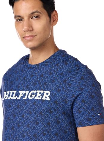 Tommy Hilfiger Men's T-Shirts Medium - Desert Sky and Multi