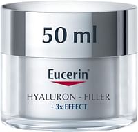Eucerin Hyaluron Filler Anti-Aging Face Day Cream with Hyaluronic Acid, Plumps up Deep Wrinkles, UVA & UVB Protection, SPF 15, Moisturizer for Dry Skin, 50ml