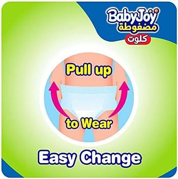 BabyJoy Culotte Pants Diaper, Size 5, Junior, 12-18 Kg, Giant Pack Bundle, 168 Diapers