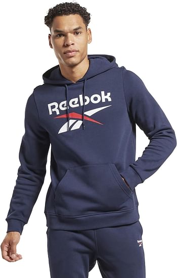 Reebok mens Identity Big Logo Fleece Sweatshirts - Navy