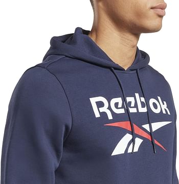 Reebok mens Identity Big Logo Fleece Sweatshirts - Navy