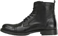 Jack & Jones Russel Leather mens Boots 44 EU - Anthracite