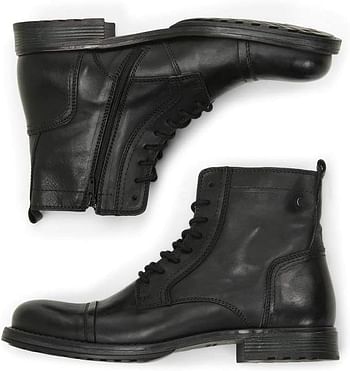 Jack & Jones Russel Leather mens Boots 44 EU - Anthracite