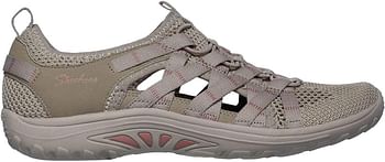 Skechers womens Reggae Fest - Neap Webbing Trimmed Knit Fisherman Oxford Flat 36.5 EU - Taupe