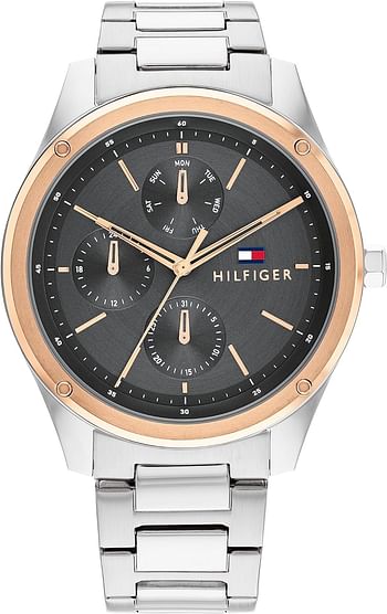 Tommy Hilfiger TYLER Men's Watch, Analog 43.5 mm - Silver