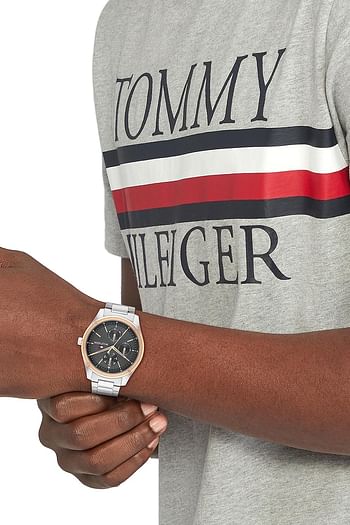 Tommy Hilfiger TYLER Men's Watch, Analog 43.5 mm - Silver