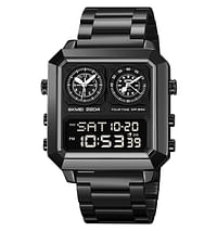 SKMEI 2204 MEN DIGITAL WATCH -Black/Black