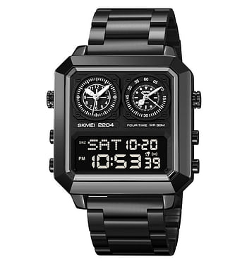 SKMEI 2204 MEN DIGITAL WATCH -Black/White