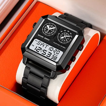 Skmei 2204 Men Digital Watch - Rose Gold, Black