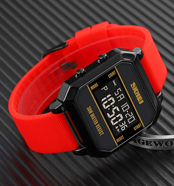 Skmei SK1848 Men Sports Manufacturer Wholesale Watches 30m Waterproof Digital Watch-Red