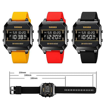 Skmei SK1848 Men Sports Manufacturer Wholesale Watches 30m Waterproof Digital Watch-Yellow