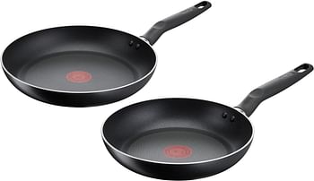 Tefal Super Cook Frypan Bundel 26 cm + 24 cm, Easy-Cleaning, High-Performance, Non-Stick Coating, Thermo-Signal Heat Indicator, Diffusion Base, Healthy Frying Pan, Ergonomic, B4590584P6