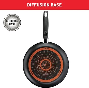 Tefal Super Cook Frypan Bundel 26 cm + 24 cm Easy Cleaning High Performance Non-Stick Coating Thermo-Signal Heat Indicator Diffusion Base Healthy Frying Pan Ergonomic B4590584P6