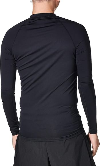 Quiksilver Men's ALL TIME LS LONG SLEEVE RASHGUARD SURF SHIRT Rash Guard Shirt /3XL/Black