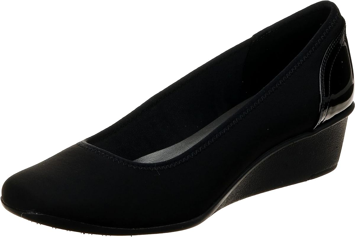 Anne Klein Sport Women's Wisher Fabric Wedge Pump 39 EU - Black