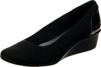 Anne Klein Sport Women's Wisher Fabric Wedge Pump 39 EU - Black