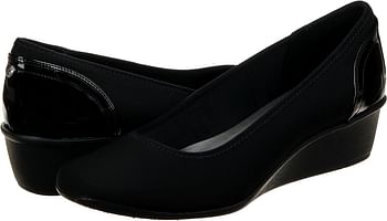 Anne Klein Sport Women's Wisher Fabric Wedge Pump 39 EU - Black