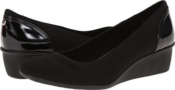 Anne Klein Sport Women's Wisher Fabric Wedge Pump 39 EU - Black