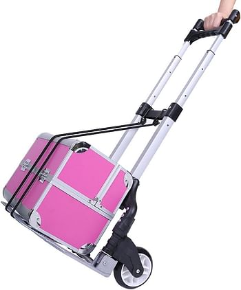 SHOWAY Folding Hand Truck & Dolly Foldable Cart Trolley 150 lb Capacity