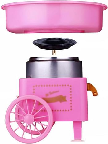 ECVV Cotton Candy Maker Stroller Type Household Children's Cotton Candy Machine Fancy Cotton Candy Machine Electric Automatic.|Pink|