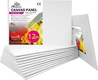 Artist Painting Canvas Panels 5X7 Inch / 12 PackTriple Primed Cotton Canvas Boards For Oil & Acrylic Paint